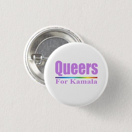 Queers for Kamala / Kamala Harris Button (Vorne & Hinten)