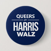 Queers für Harris Walz Button (Vorderseite)