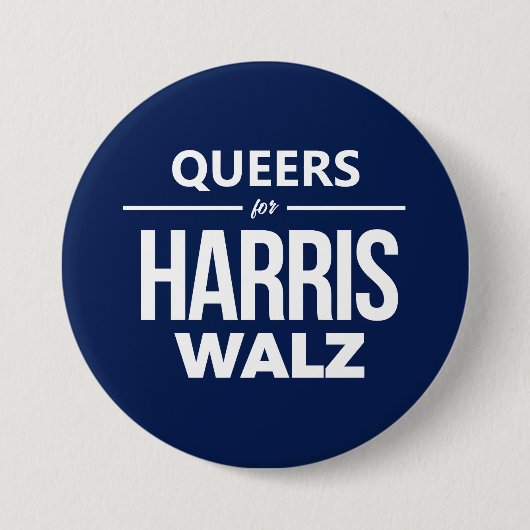 Queers für Harris Walz Button (Vorderseite)
