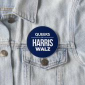 Queers für Harris Walz Button (Beispiel)