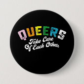 Queers kümmern sich um die anderen LGBT-Stolz-Gay Button (Vorderseite)