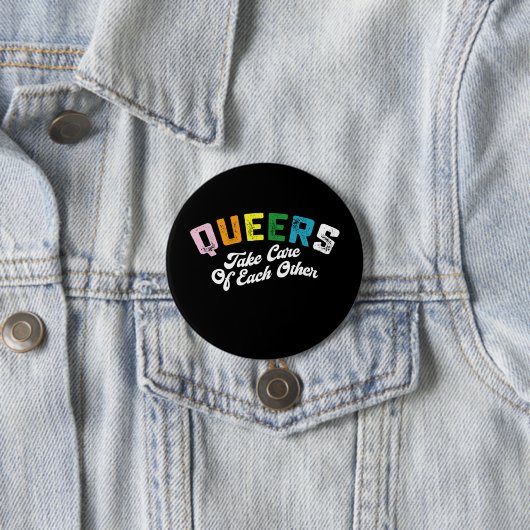 Queers kümmern sich um die anderen LGBT-Stolz-Gay Button (Beispiel)