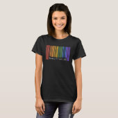 Quees Sagittarius Barcode Gay Pride Flag Zodiac Si T-Shirt (Vorne ganz)