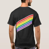 Quees und liebes Diagonal Rainbow Shirt (Rückseite)