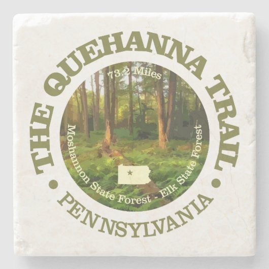Quehanna Trail (rd) Steinuntersetzer (Vorderseite)