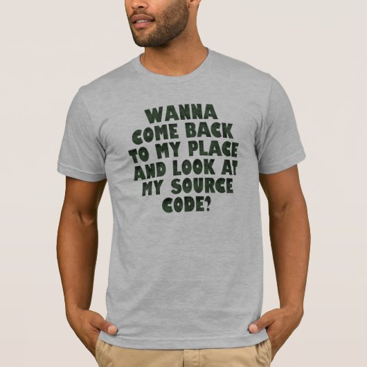 Quellcode - Computer-Spaß T-Shirt (Vorderseite)