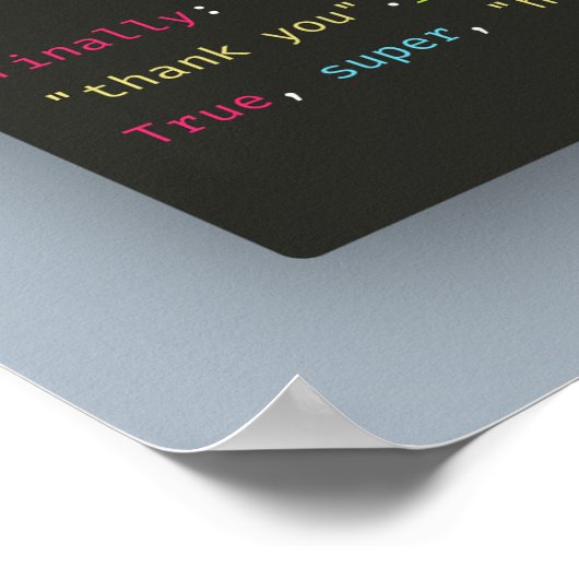 Quellcode-Gedicht Poster (Ecke)