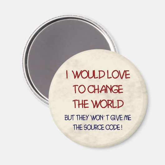 Quellcode Magnet (Vorderseite/Rückseite)