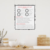 Quelle heiure est-il? Wie spät ist es? Poster (Küche)