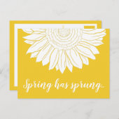 Quelle ist gefedert Sonnenblume Postkarte (Vorne/Hinten)