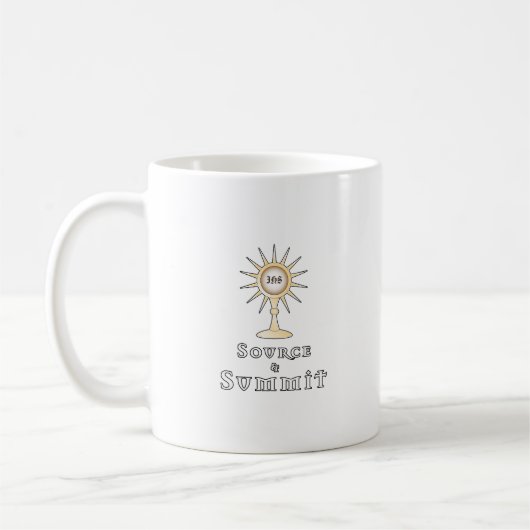 Quelle und Gipfel: Heiliger Eucharist Kaffeetasse (Links)