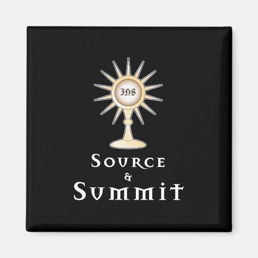 Quelle und Gipfel: Heiliger Eucharist Magnet (Vorne)
