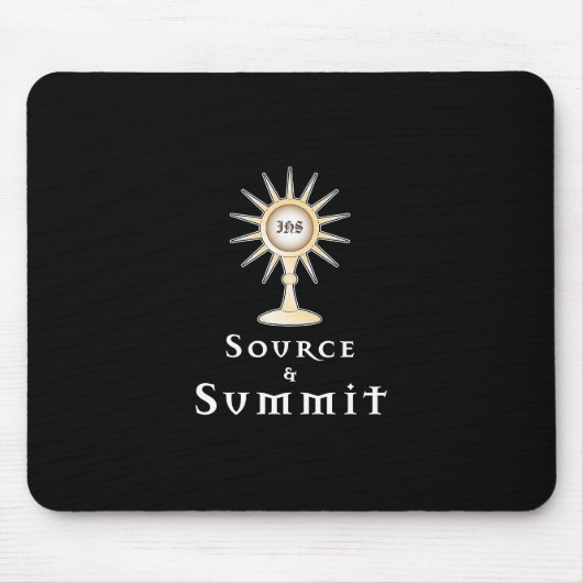 Quelle und Gipfel: Heiliger Eucharist Mousepad (Vorne)
