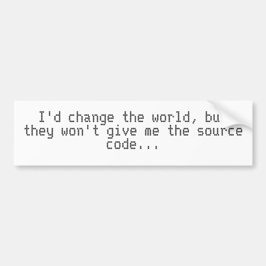 Quellencode Autoaufkleber (Vorne)