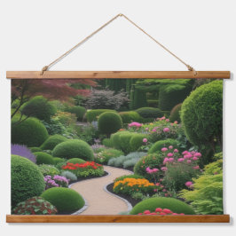 Quelllandschaft Wandteppich Mit Holzrahmen