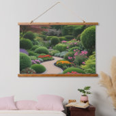 Quelllandschaft Wandteppich Mit Holzrahmen (Schlafzimmer)