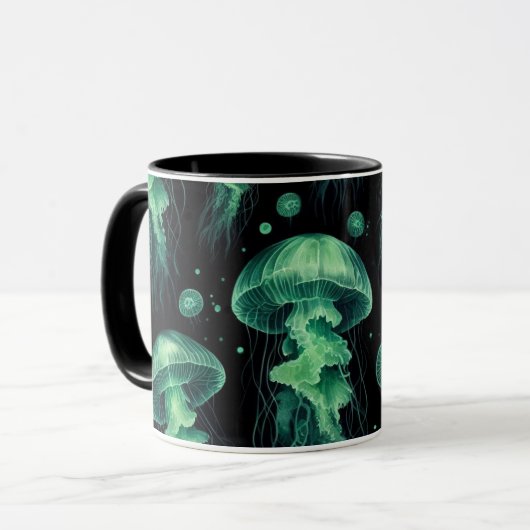 Quellyfish Glow Tasse (Vorderseite Links)