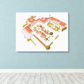 Queluz National Palace. Lissabon Portugal Leinwanddruck (Insitu (Holzboden))