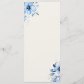 Quenceanera blue Menu Menükarte (Rückseite)