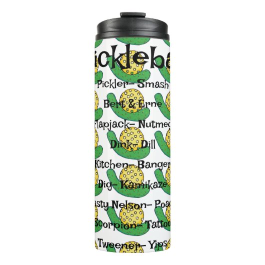 Quench dein Pickleball Thirst Thermosbecher (Vorderseite)