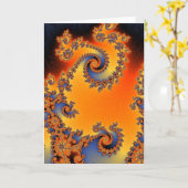 Quenched Double Spiral Greetings Karte (Gelbe Blume)