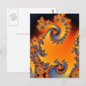 Quenched Double Spiral Postcard Postkarte (Vorne/Hinten)