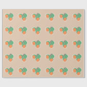 Quenepas Spanish Limes Obsthandgezeichnete Geschenkpapier (Flach)