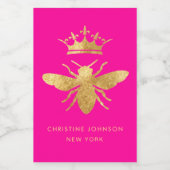 Quenn Bee danke Ihnen in jeder Farbe Weinetikett (Einzelnes Label)