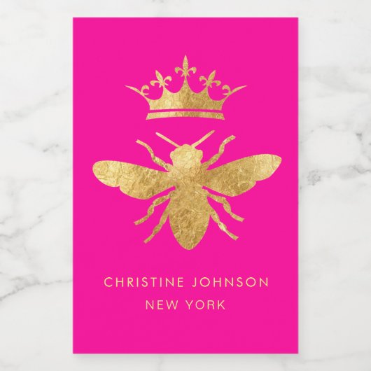 Quenn Bee danke Ihnen in jeder Farbe Weinetikett (Einzelnes Label)