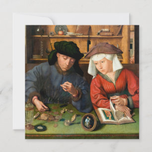 Quentin Matsys - Der Geldverleiher und seine Frau Dankeskarte
