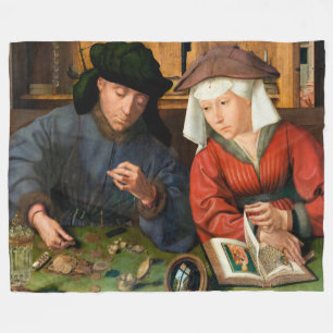 Quentin Matsys - Der Geldwechsler und seine Frau Fleecedecke