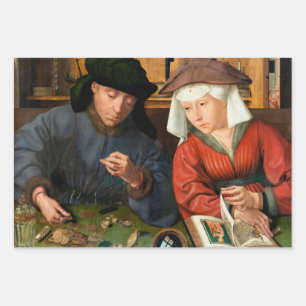 Quentin Matsys - Der Geldwechsler und seine Frau Geschenkpapier Set