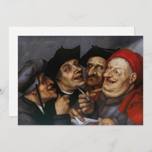 Quentin Matsys - Der Kaufvertrag Dankeskarte (Vorne/Hinten)