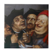 Quentin Matsys - Der Kaufvertrag Fliese (Vorderseite)