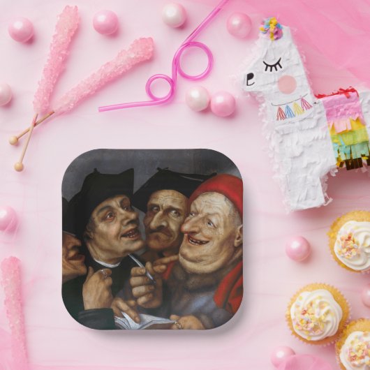 Quentin Matsys - Der Kaufvertrag Pappteller (Party)