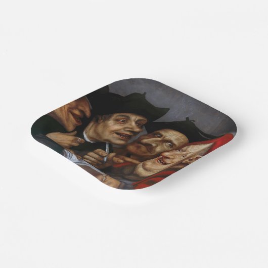 Quentin Matsys - Der Kaufvertrag Pappteller (Gewinkelt)