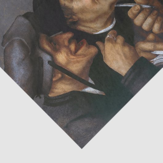 Quentin Matsys - Der Kaufvertrag Seidenpapier (Ausschnitt)