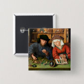 Quentin Matsys - Der Moneylender und seine Ehefrau Button (Vorne & Hinten)
