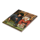 Quentin Matsys - Der Moneylender und seine Ehefrau Fliese (Seite)