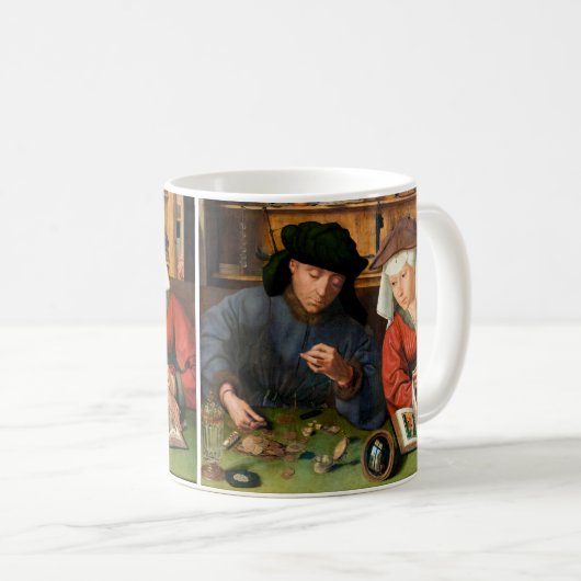 Quentin Matsys - Der Moneylender und seine Ehefrau Kaffeetasse (VorderseiteRechts)