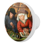 Quentin Matsys - Der Moneylender und seine Ehefrau Keramikknauf (Rechts)