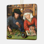 Quentin Matsys - Der Moneylender und seine Ehefrau Keramikornament (Links)
