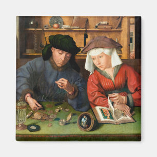 Quentin Matsys - Der Moneylender und seine Ehefrau Magnet