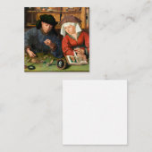 Quentin Matsys - Der Moneylender und seine Ehefrau Mitteilungskarte (Vorne/Hinten)