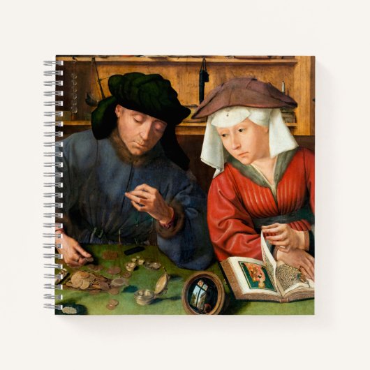 Quentin Matsys - Der Moneylender und seine Ehefrau Notizblock (Vorderseite)