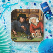 Quentin Matsys - Der Moneylender und seine Ehefrau Pappteller (Party)