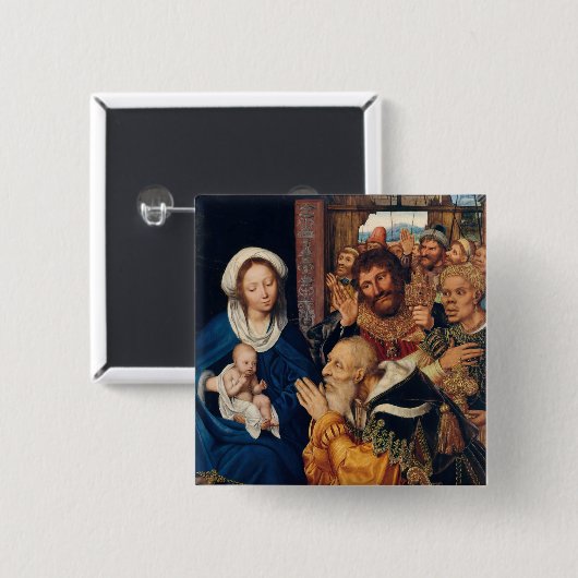 Quentin Matsys - Die Verehrung der Magi Button (Vorne & Hinten)