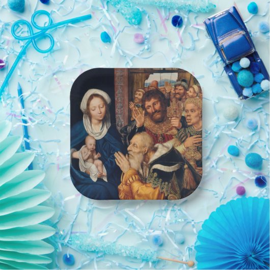 Quentin Matsys - Die Verehrung der Magi Pappteller (Party)