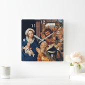 Quentin Matsys - Die Verehrung der Magi Quadratische Wanduhr (Zuhause)