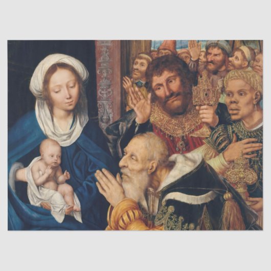 Quentin Matsys - Die Verehrung der Magi Seidenpapier (Vorderseite)